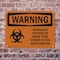 Signmission Biohazard No Food Or Drink OSHA Warning Sign, Aluminum, 14in W x 10in L, 2PK OS-2PACK-WS-A-1014-L-12498 - alternate 2